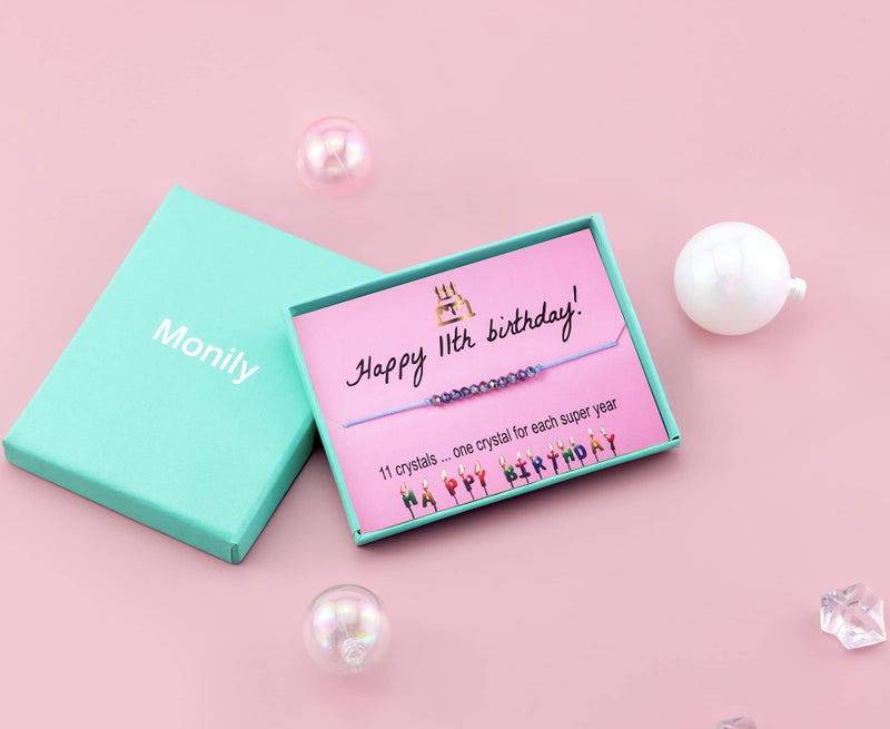 Monily Birthday Gifts for girl Birthday Gifts Happy Birthday Bracelets for Birthday Presents for 11th Birthday Jewelry - Image 2